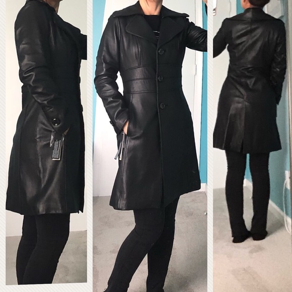 NWT, kenneth cole new york GENUINE leather coat - Picture 2 of 7